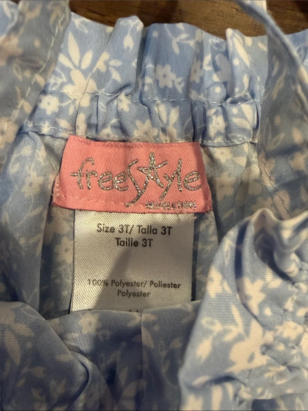 Freestyle Toddler Girls Blue Floral 2 Piece Set Size 3T - C8-138
